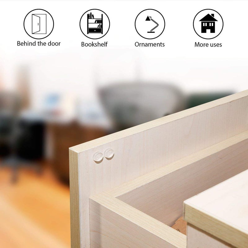Alamic Glass Table Top Bumpers Clear Rubber Bumpers Alamic 20 x 2 MM Adhesive Transparent Rubber Feet Bumpers Sound Dampening for Cabinet Doors, Drawers, Glass Tops, Picture Frames, Cutting Boards - 50 Pcs - Image 2
